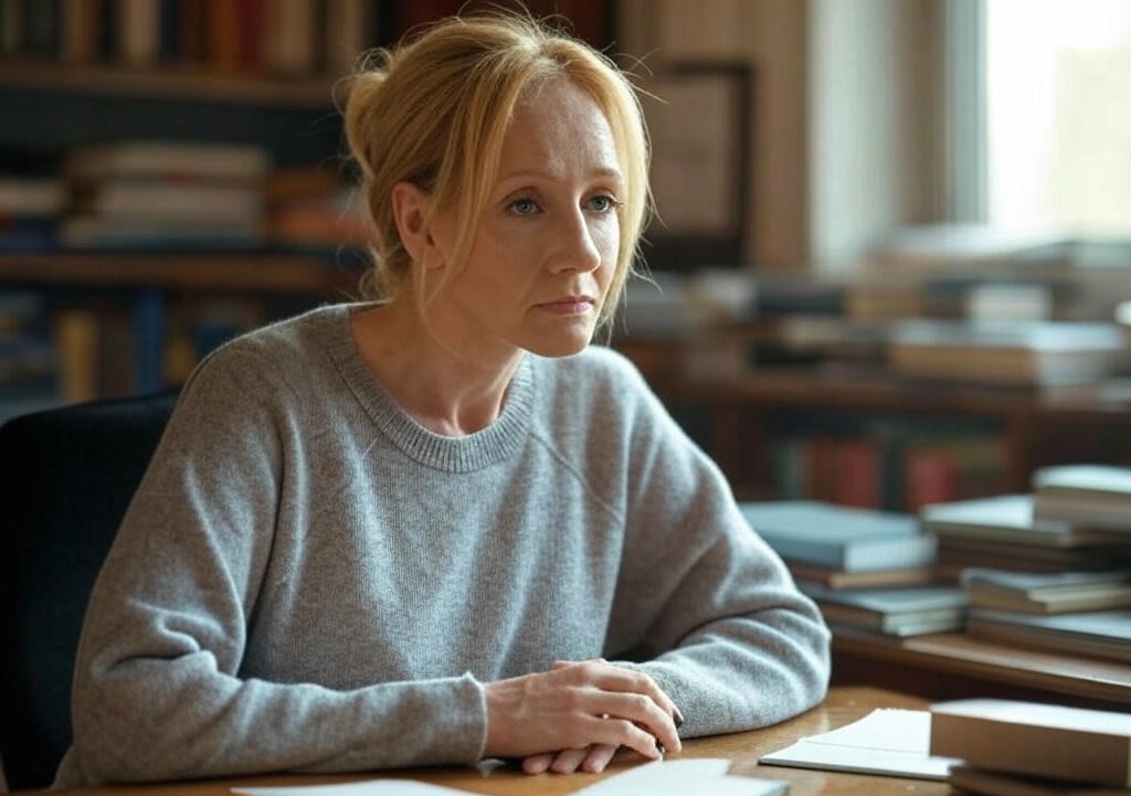 J.K. Rowling writing